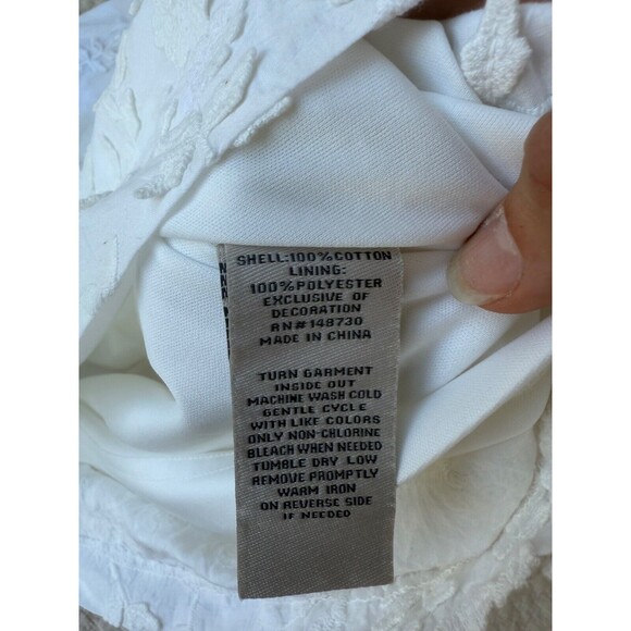 Eci New York Floral A-Line Dress Tie Back Midi | Ivory | Women's Size Medium‎ - Picture 6 of 11